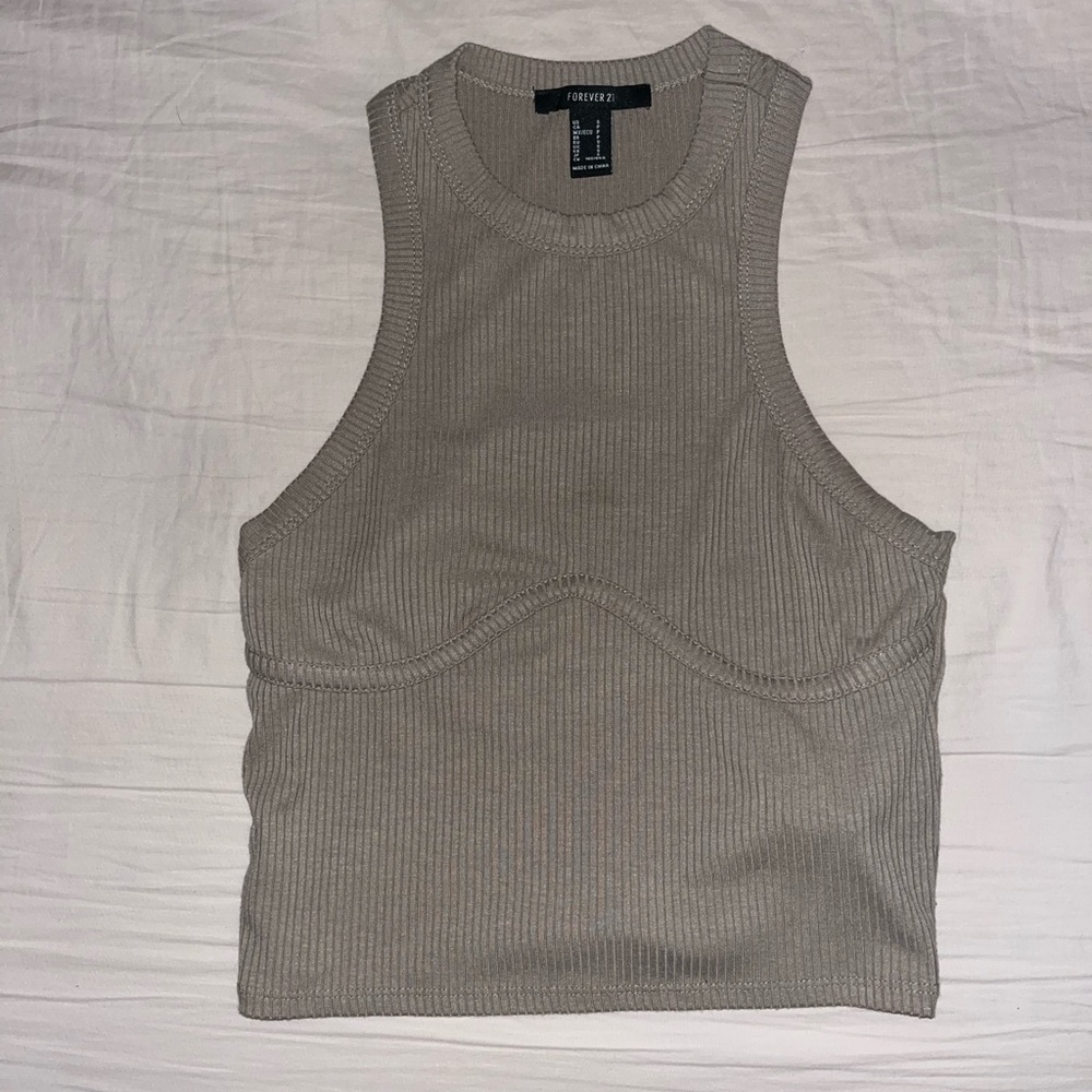 Brown top w bustier outlining